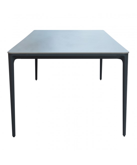 ΤΡΑΠΕΖΙ ΤΡΑΠΕΖΑΡΙΑΣ STAD HM6558.01 ΓΚΡΙ ΑΛΟΥΜΙΝΙΟ & SINTERED STONE TOP 220x100x75Υεκ