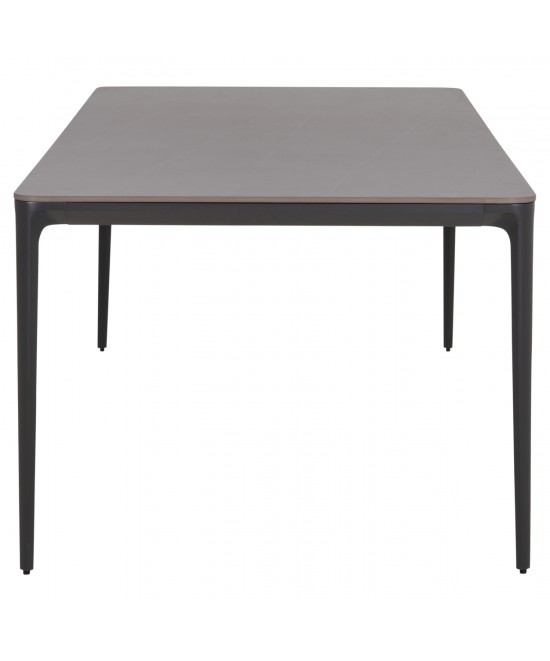 ΤΡΑΠΕΖΙ ΤΡΑΠΕΖΑΡΙΑΣ STAD HM6558.01 ΓΚΡΙ ΑΛΟΥΜΙΝΙΟ & SINTERED STONE TOP 220x100x75Υεκ