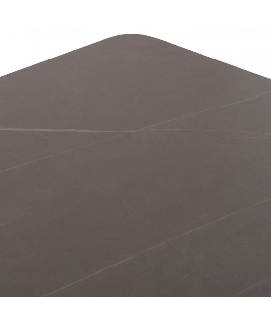 ΤΡΑΠΕΖΙ ΤΡΑΠΕΖΑΡΙΑΣ STAD HM6558.01 ΓΚΡΙ ΑΛΟΥΜΙΝΙΟ & SINTERED STONE TOP 220x100x75Υεκ