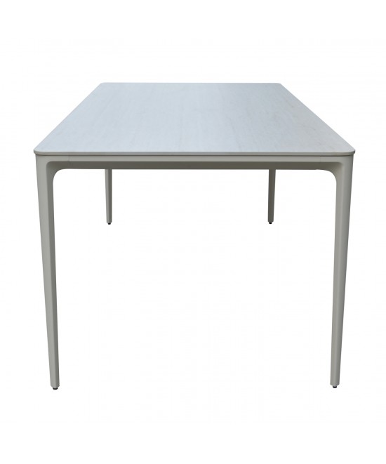 ΤΡΑΠΕΖΙ ΤΡΑΠΕΖΑΡΙΑΣ STAD HM6558.02 ΜΠΕΖ ΑΛΟΥΜΙΝΙΟ--ΛΕΥΚΟ SINTERED STONE 220x100x74Υεκ