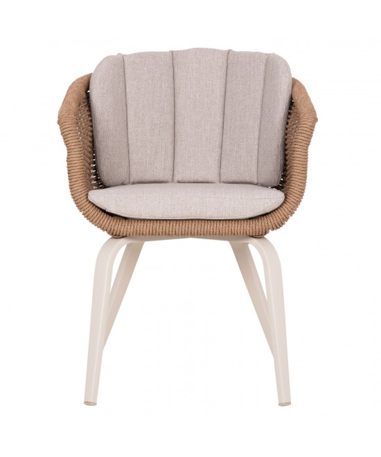 ΠΟΛΥΘΡΟΝΑ VICTUS HM6559.02 ΑΛΟΥΜΙΝΙΟ & OLEFIN ΜΠΕΖ-TWIST WICKER 60x62x76Yεκ