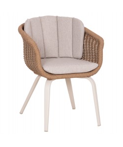 ΠΟΛΥΘΡΟΝΑ VICTUS HM6559.02 ΑΛΟΥΜΙΝΙΟ & OLEFIN ΜΠΕΖ-TWIST WICKER 60x62x76Yεκ