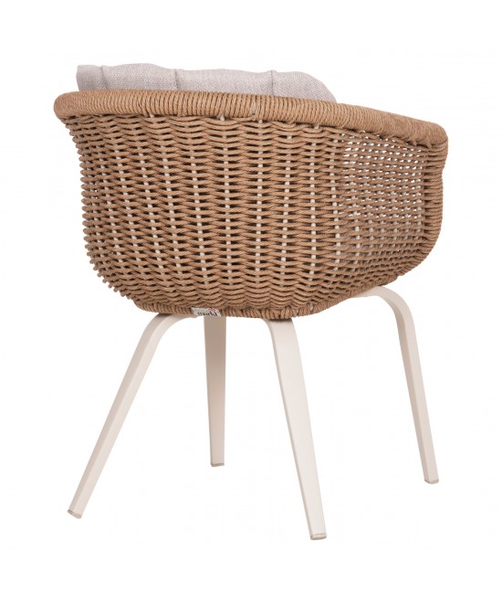 ΠΟΛΥΘΡΟΝΑ VICTUS HM6559.02 ΑΛΟΥΜΙΝΙΟ & OLEFIN ΜΠΕΖ-TWIST WICKER 60x62x76Yεκ