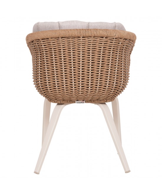 ΠΟΛΥΘΡΟΝΑ VICTUS HM6559.02 ΑΛΟΥΜΙΝΙΟ & OLEFIN ΜΠΕΖ-TWIST WICKER 60x62x76Yεκ