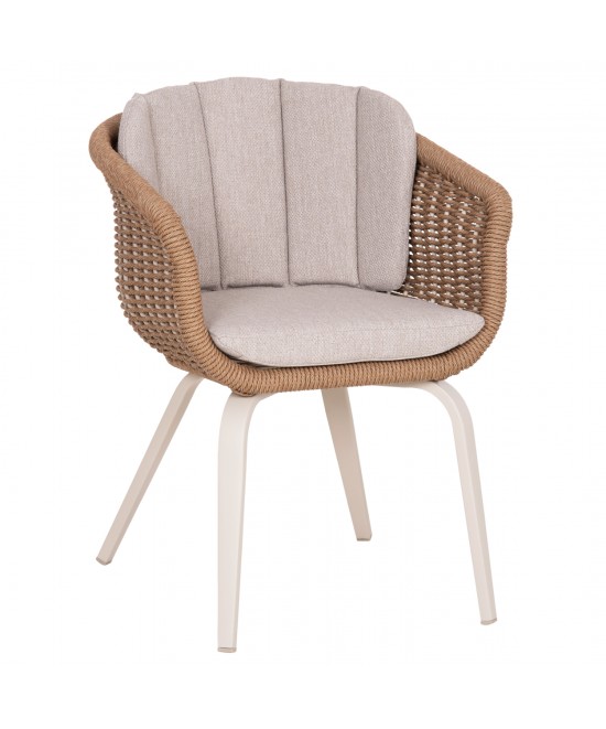 ΠΟΛΥΘΡΟΝΑ VICTUS HM6559.02 ΑΛΟΥΜΙΝΙΟ & OLEFIN ΜΠΕΖ-TWIST WICKER 60x62x76Yεκ