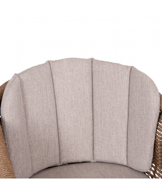 ΠΟΛΥΘΡΟΝΑ VICTUS HM6559.02 ΑΛΟΥΜΙΝΙΟ & OLEFIN ΜΠΕΖ-TWIST WICKER 60x62x76Yεκ