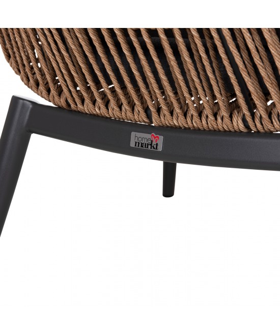 ΠΟΛΥΘΡΟΝΑ LOUNGE ΜΕ ΥΠΟΠΟΔΙΟ REMVAZZO HM6561.01 ΑΛΟΥΜΙΝΙΟ ΓΚΡΙ--WICKER 90x85x96Υεκ