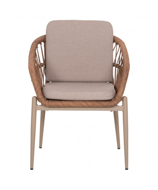 ΠΟΛΥΘΡΟΝΑ ΑΛΟΥΜΙΝΙΟΥ GALDIN HM6272.03 ΚΑΠΟΥΤΣΙΝΟ-P.E.RATTAN-ΜΠΕΖ ΥΦΑΣΜΑ 65x60x76Υεκ