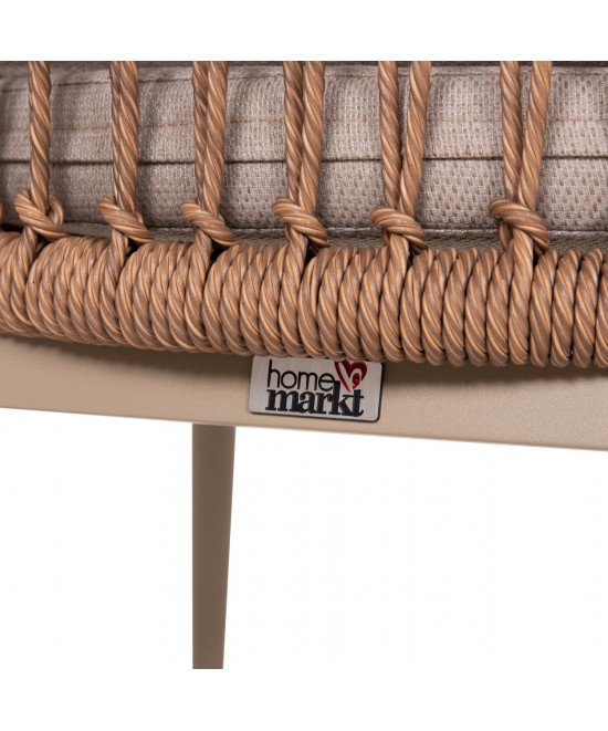 ΠΟΛΥΘΡΟΝΑ ΑΛΟΥΜΙΝΙΟΥ GALDIN HM6272.03 ΚΑΠΟΥΤΣΙΝΟ-P.E.RATTAN-ΜΠΕΖ ΥΦΑΣΜΑ 65x60x76Υεκ