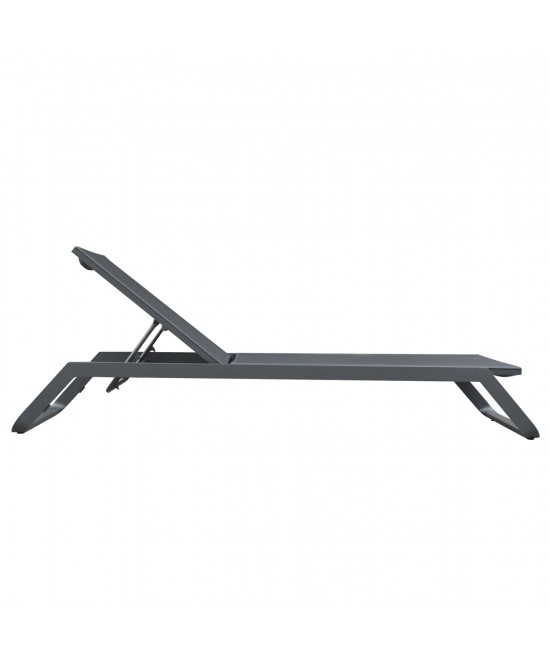 ΞΑΠΛΩΣΤΡΑ ΑΛΟΥΜΙΝΙΟΥ MARIMAR HM6562.01 ΣΚΕΛΕΤΟΣ & TEXTILENE ΓΚΡΙ 220x67.5x31.5Υεκ