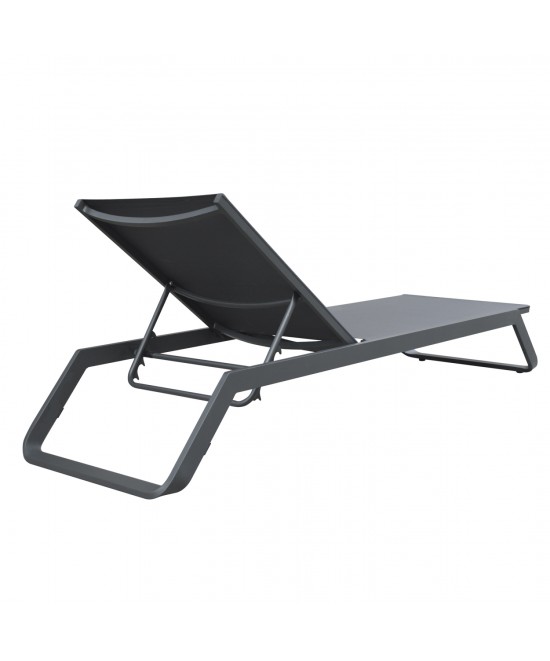 ΞΑΠΛΩΣΤΡΑ ΑΛΟΥΜΙΝΙΟΥ MARIMAR HM6562.01 ΣΚΕΛΕΤΟΣ & TEXTILENE ΓΚΡΙ 220x67.5x31.5Υεκ