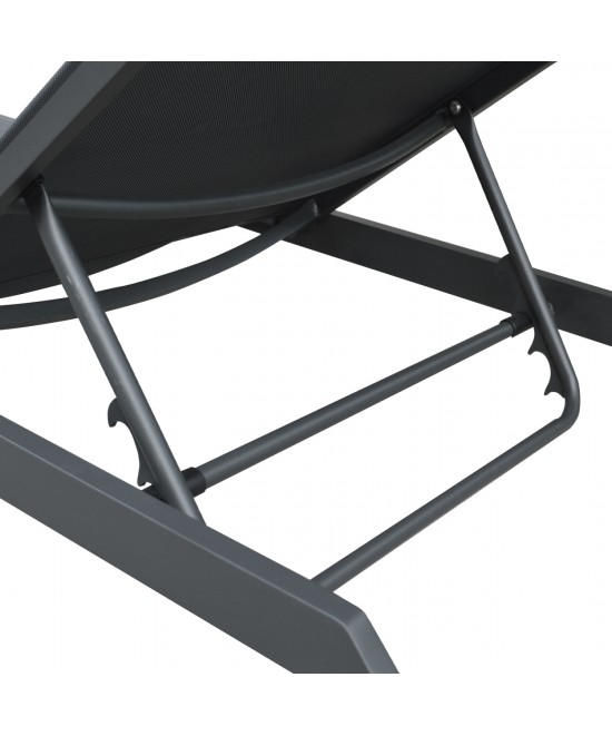 ΞΑΠΛΩΣΤΡΑ ΑΛΟΥΜΙΝΙΟΥ MARIMAR HM6562.01 ΣΚΕΛΕΤΟΣ & TEXTILENE ΓΚΡΙ 220x67.5x31.5Υεκ