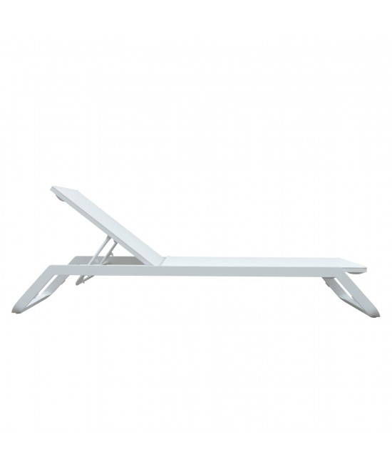 ΞΑΠΛΩΣΤΡΑ ΑΛΟΥΜΙΝΙΟΥ MARIMAR HM6562.02 ΣΚΕΛΕΤΟΣ & TEXTILENE ΛΕΥΚΟ 220x67.5x31.5Υεκ