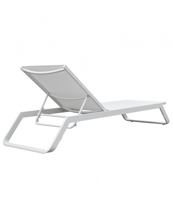 ΞΑΠΛΩΣΤΡΑ ΑΛΟΥΜΙΝΙΟΥ MARIMAR HM6562.02 ΣΚΕΛΕΤΟΣ & TEXTILENE ΛΕΥΚΟ 220x67.5x31.5Υεκ