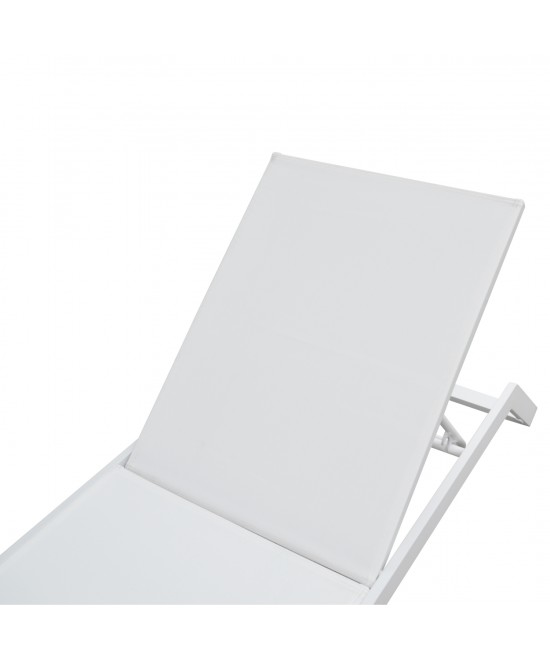 ΞΑΠΛΩΣΤΡΑ ΑΛΟΥΜΙΝΙΟΥ MARIMAR HM6562.02 ΣΚΕΛΕΤΟΣ & TEXTILENE ΛΕΥΚΟ 220x67.5x31.5Υεκ