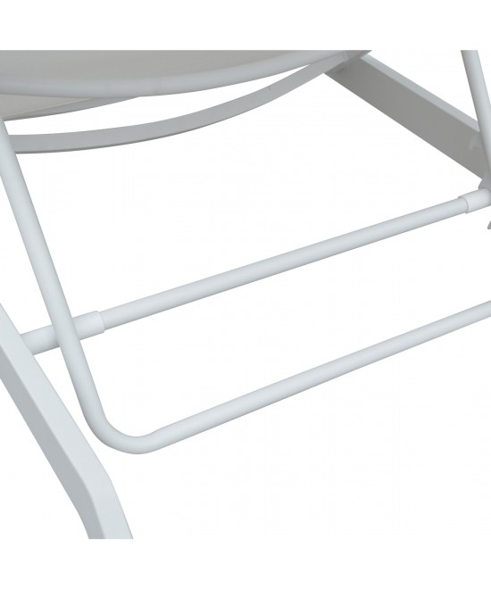 ΞΑΠΛΩΣΤΡΑ ΑΛΟΥΜΙΝΙΟΥ MARIMAR HM6562.02 ΣΚΕΛΕΤΟΣ & TEXTILENE ΛΕΥΚΟ 220x67.5x31.5Υεκ