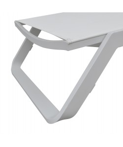 ΞΑΠΛΩΣΤΡΑ ΑΛΟΥΜΙΝΙΟΥ MARIMAR HM6562.02 ΣΚΕΛΕΤΟΣ & TEXTILENE ΛΕΥΚΟ 220x67.5x31.5Υεκ