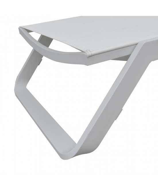 ΞΑΠΛΩΣΤΡΑ ΑΛΟΥΜΙΝΙΟΥ MARIMAR HM6562.02 ΣΚΕΛΕΤΟΣ & TEXTILENE ΛΕΥΚΟ 220x67.5x31.5Υεκ