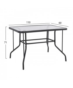 ΣΕΤ ΤΡΑΠΕΖΑΡΙΑΣ 5ΤΜΧ ADAM HM21220.01 ΚΑΡΕΚΛΕΣ ΜΕΤΑΛΛΙΚΕΣ & ΤΡΑΠΕΖΙ 110x60 ΓΚΡΙ