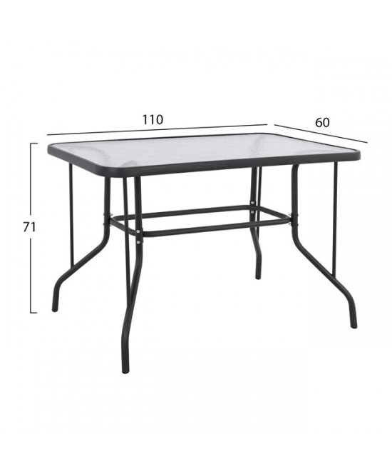 ΣΕΤ ΤΡΑΠΕΖΑΡΙΑΣ 5ΤΜΧ ADAM HM21220.01 ΚΑΡΕΚΛΕΣ ΜΕΤΑΛΛΙΚΕΣ & ΤΡΑΠΕΖΙ 110x60 ΓΚΡΙ