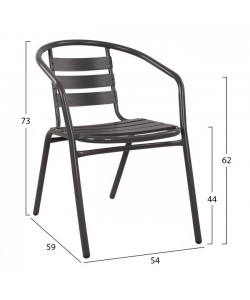 ΣΕΤ ΤΡΑΠΕΖΑΡΙΑΣ 5ΤΜΧ ADAM HM21220.01 ΚΑΡΕΚΛΕΣ ΜΕΤΑΛΛΙΚΕΣ & ΤΡΑΠΕΖΙ 110x60 ΓΚΡΙ