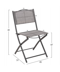 ΣΕΤ ΕΞ.ΧΩΡΟΥ 5ΤΜΧ MAG HM21033.01 ΤΡΑΠΕΖΙ ADAM & 4 ΠΤΥΣΣΟΜΕΝΕΣ ΚΑΡΕΚΛΕΣ ΓΚΡΙ