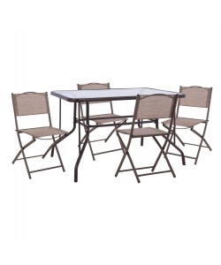 ΣΕΤ ΕΞ.ΧΩΡΟΥ 5ΤΜΧ MAG HM21033.02 ΤΡΑΠΕΖΙ ADAM & 4 ΠΤΥΣΣΟΜΕΝΕΣ ΚΑΡΕΚΛΕΣ-ΚΑΦΕ