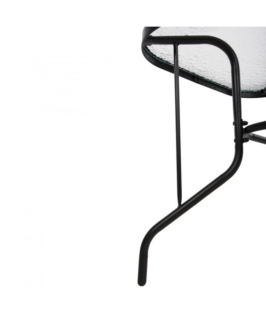 ΣΕΤ ΤΡΑΠΕΖΑΡΙΑΣ 5ΤΜΧ ADAM HM10727.03 ΚΑΡΕΚΛΕΣ ΜΕΤΑΛΛΙΚΕΣ & ΤΡΑΠΕΖΙ 120x70εκ ΜΑΥΡΟ