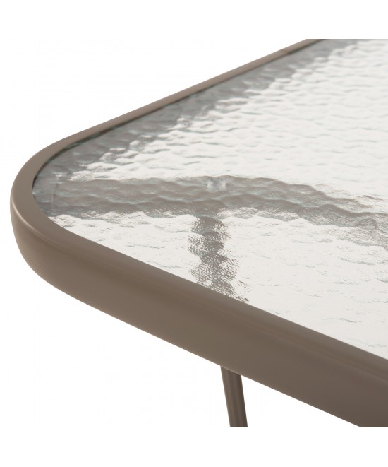 ΣΕΤ ΤΡΑΠΕΖΑΡΙΑΣ 5ΤΜΧ BRUNO HM10727.04 ΚΑΡΕΚΛΕΣ ΜΕΤΑΛΛΙΚΕΣ & ΤΡΑΠΕΖΙ 140x80εκ ΣΑΜΠΑΝΙ