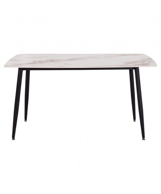 ΤΡΑΠΕΖΙ RAVEN HM18149.04 ΚΕΡΑΜΙΚΟ TOP ΜΕ ΟΨΗ ΛΕΥΚΟ/ΚΑΦΕ ΜΑΡΜΑΡΟ 140x80x74Υεκ.