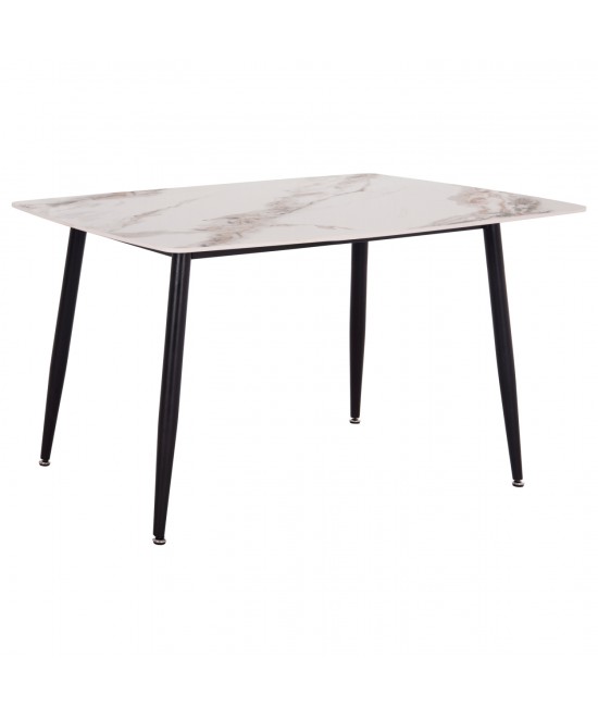 ΤΡΑΠΕΖΙ RAVEN HM18149.04 ΚΕΡΑΜΙΚΟ TOP ΜΕ ΟΨΗ ΛΕΥΚΟ/ΚΑΦΕ ΜΑΡΜΑΡΟ 140x80x74Υεκ.