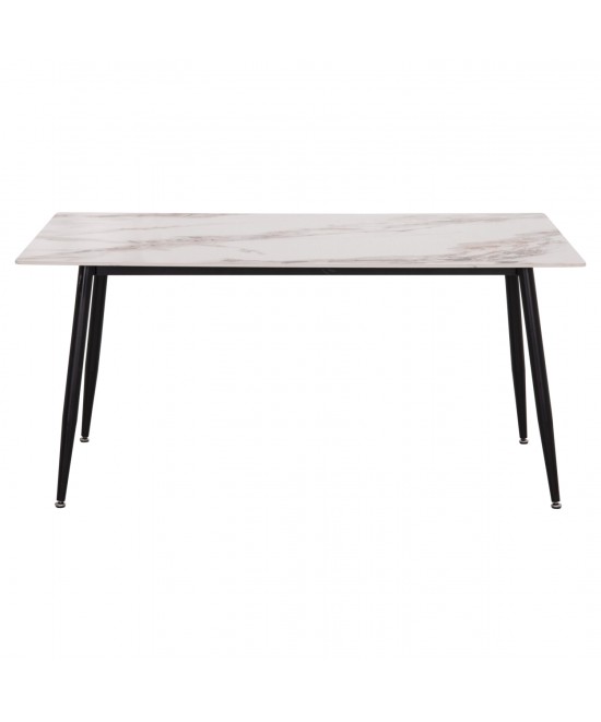 ΤΡΑΠΕΖΙ RAVEN HM18150.04 ΚΕΡΑΜΙΚΟ TOP ΜΕ ΟΨΗ ΛΕΥΚΟ/ΚΑΦΕ ΜΑΡΜΑΡΟ 160x80x74Υεκ.