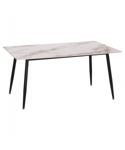 ΤΡΑΠΕΖΙ RAVEN HM18150.04 ΚΕΡΑΜΙΚΟ TOP ΜΕ ΟΨΗ ΛΕΥΚΟ/ΚΑΦΕ ΜΑΡΜΑΡΟ 160x80x74Υεκ.