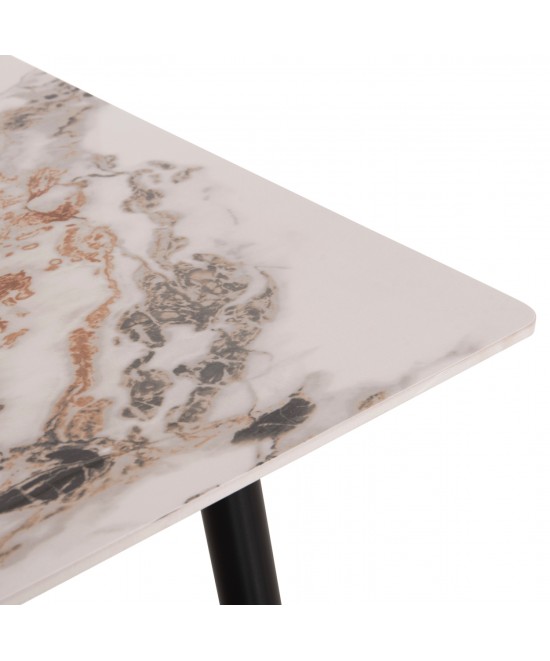 ΤΡΑΠΕΖΙ RAVEN HM18150.04 ΚΕΡΑΜΙΚΟ TOP ΜΕ ΟΨΗ ΛΕΥΚΟ/ΚΑΦΕ ΜΑΡΜΑΡΟ 160x80x74Υεκ.