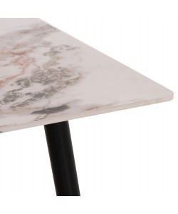 ΤΡΑΠΕΖΙ RAVEN HM18150.04 ΚΕΡΑΜΙΚΟ TOP ΜΕ ΟΨΗ ΛΕΥΚΟ/ΚΑΦΕ ΜΑΡΜΑΡΟ 160x80x74Υεκ.