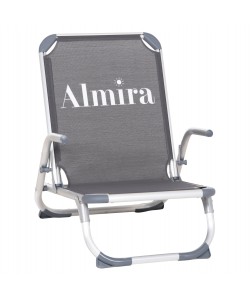 ΚΑΡΕΚΛΑΚΙ ΠΑΡΑΛΙΑΣ ΑΛΟΥΜINIOY ΒΑΡ.ΤΥΠΟΥ ΨΗΛΗ ΠΛΑΤΗ ALMIRA HM5053.10 ΓΚΡΙ 55x71x66Υεκ