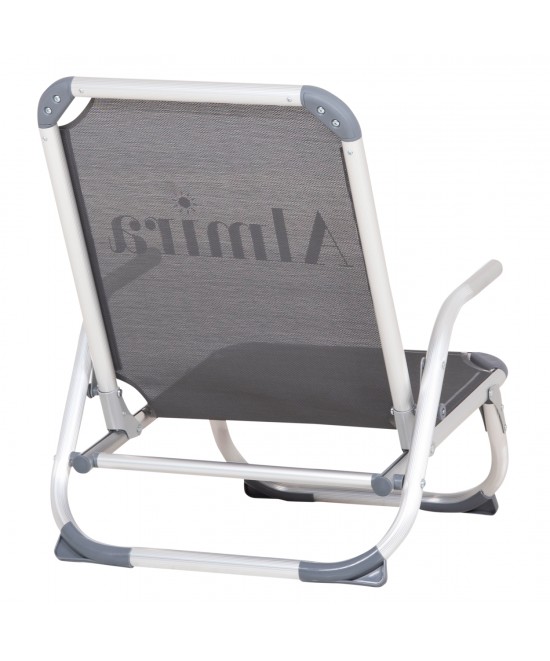 ΚΑΡΕΚΛΑΚΙ ΠΑΡΑΛΙΑΣ ΑΛΟΥΜINIOY ΒΑΡ.ΤΥΠΟΥ ΨΗΛΗ ΠΛΑΤΗ ALMIRA HM5053.10 ΓΚΡΙ 55x71x66Υεκ