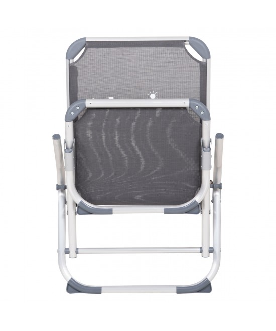 ΚΑΡΕΚΛΑΚΙ ΠΑΡΑΛΙΑΣ ΑΛΟΥΜINIOY ΒΑΡ.ΤΥΠΟΥ ΨΗΛΗ ΠΛΑΤΗ ALMIRA HM5053.10 ΓΚΡΙ 55x71x66Υεκ