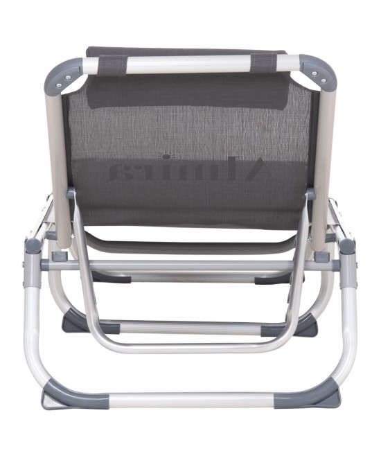 ΞΑΠΛΩΣΤΡΑ ΠΑΡΑΛΙΑΣ ΑΛΟΥΜΙΝΙΟΥ ΒΑΡ.ΤΥΠΟΥ ALMIRA HM5054.10 ΓΚΡΙ TEXTILENE 187x59x78Υεκ