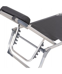 ΞΑΠΛΩΣΤΡΑ ΠΑΡΑΛΙΑΣ ΑΛΟΥΜΙΝΙΟΥ ΒΑΡ.ΤΥΠΟΥ ALMIRA HM5054.10 ΓΚΡΙ TEXTILENE 187x59x78Υεκ