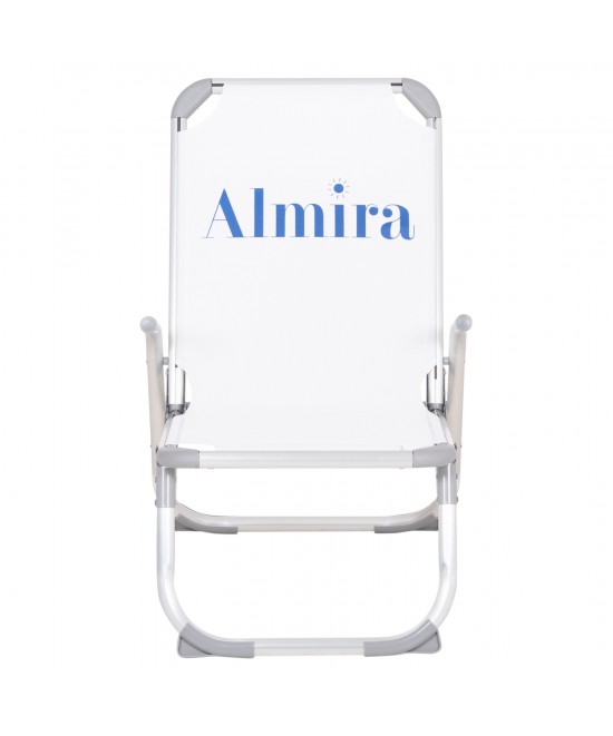 ΚΑΡΕΚΛΑΚΙ ΠΑΡΑΛΙΑΣ ΑΛΟΥΜΙΝΙΟΥ ΒΑΡ.ΤΥΠΟΥ ΥΠΕΡΥΨΩΜΕΝΟ ALMIRA HM6431.03 ΛΕΥΚΟ 53x68x80Υεκ