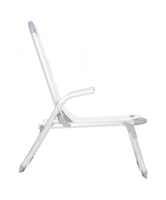 ΚΑΡΕΚΛΑΚΙ ΠΑΡΑΛΙΑΣ ΑΛΟΥΜΙΝΙΟΥ ΒΑΡ.ΤΥΠΟΥ ΥΠΕΡΥΨΩΜΕΝΟ ALMIRA HM6431.03 ΛΕΥΚΟ 53x68x80Υεκ