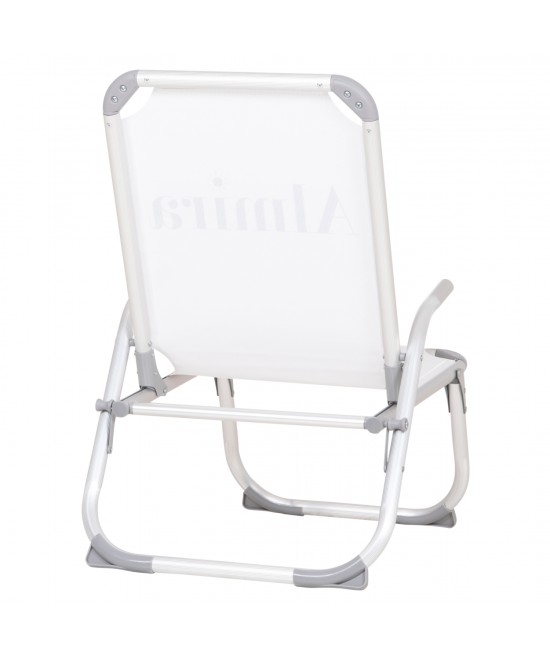 ΚΑΡΕΚΛΑΚΙ ΠΑΡΑΛΙΑΣ ΑΛΟΥΜΙΝΙΟΥ ΒΑΡ.ΤΥΠΟΥ ΥΠΕΡΥΨΩΜΕΝΟ ALMIRA HM6431.03 ΛΕΥΚΟ 53x68x80Υεκ