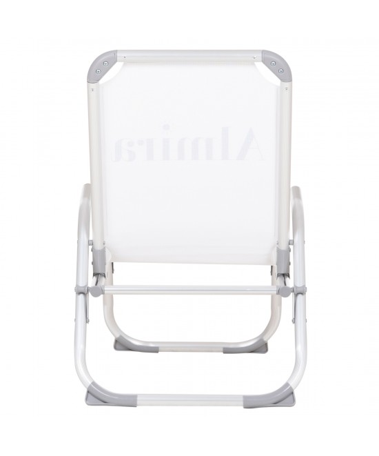 ΚΑΡΕΚΛΑΚΙ ΠΑΡΑΛΙΑΣ ΑΛΟΥΜΙΝΙΟΥ ΒΑΡ.ΤΥΠΟΥ ΥΠΕΡΥΨΩΜΕΝΟ ALMIRA HM6431.03 ΛΕΥΚΟ 53x68x80Υεκ