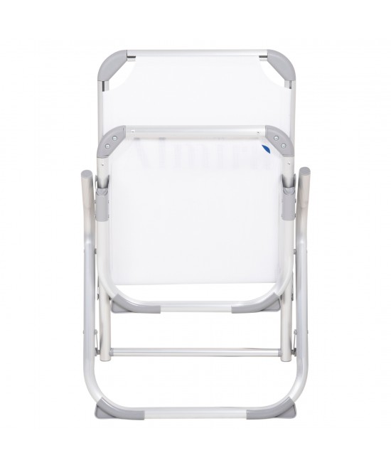 ΚΑΡΕΚΛΑΚΙ ΠΑΡΑΛΙΑΣ ΑΛΟΥΜΙΝΙΟΥ ΒΑΡ.ΤΥΠΟΥ ΥΠΕΡΥΨΩΜΕΝΟ ALMIRA HM6431.03 ΛΕΥΚΟ 53x68x80Υεκ