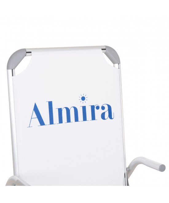 ΚΑΡΕΚΛΑΚΙ ΠΑΡΑΛΙΑΣ ΑΛΟΥΜΙΝΙΟΥ ΒΑΡ.ΤΥΠΟΥ ΥΠΕΡΥΨΩΜΕΝΟ ALMIRA HM6431.03 ΛΕΥΚΟ 53x68x80Υεκ