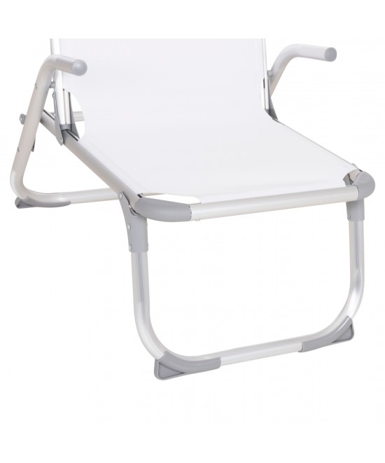 ΚΑΡΕΚΛΑΚΙ ΠΑΡΑΛΙΑΣ ΑΛΟΥΜΙΝΙΟΥ ΒΑΡ.ΤΥΠΟΥ ΥΠΕΡΥΨΩΜΕΝΟ ALMIRA HM6431.03 ΛΕΥΚΟ 53x68x80Υεκ