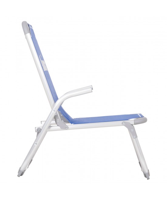 ΚΑΡΕΚΛΑΚΙ ΠΑΡΑΛΙΑΣ ΑΛΟΥΜΙΝΙΟΥ ΒΑΡ.ΤΥΠΟΥ ΥΠΕΡΥΨΩΜΕΝΟ ALMIRA HM6431.01 ΜΠΛΕ 53x68x80Υεκ