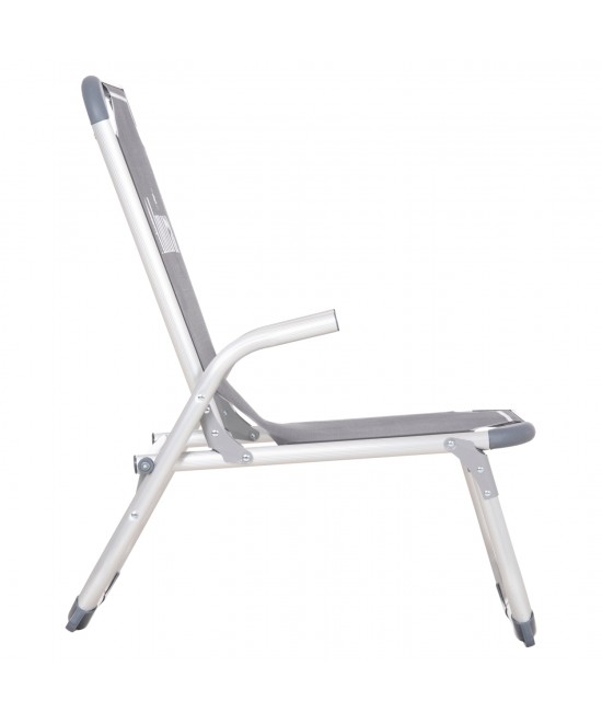 ΚΑΡΕΚΛΑΚΙ ΠΑΡΑΛΙΑΣ ΑΛΟΥΜΙΝΙΟΥ ΒΑΡ.ΤΥΠΟΥ ΥΠΕΡΥΨΩΜΕΝΟ ALMIRA HM6431.10 ΓΚΡΙ 53x68x80Υεκ