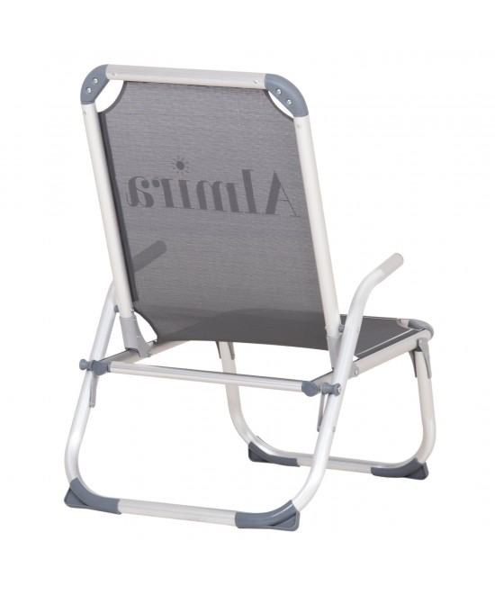 ΚΑΡΕΚΛΑΚΙ ΠΑΡΑΛΙΑΣ ΑΛΟΥΜΙΝΙΟΥ ΒΑΡ.ΤΥΠΟΥ ΥΠΕΡΥΨΩΜΕΝΟ ALMIRA HM6431.10 ΓΚΡΙ 53x68x80Υεκ